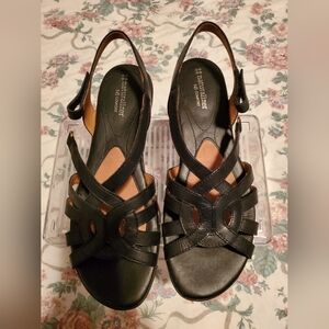 Naturalizer N5 Comfort Catrina leather black sandals size 8 1/2 M